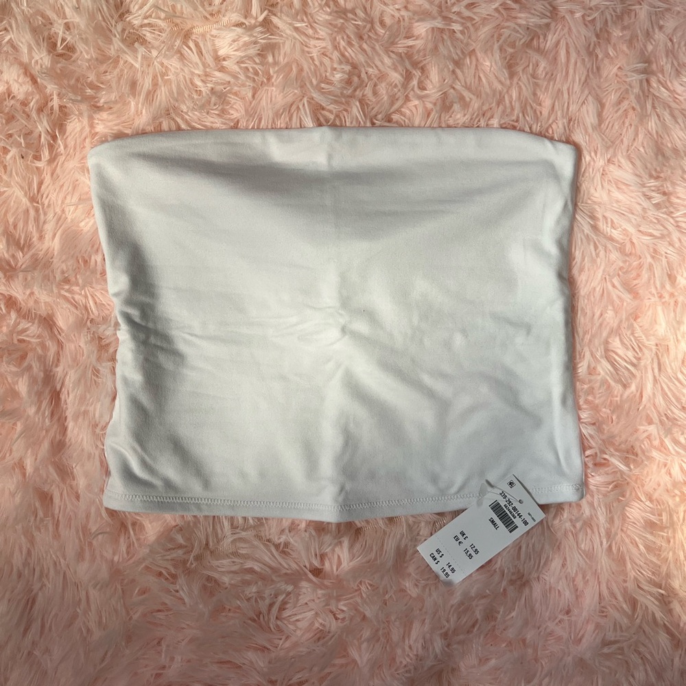 Hollister White Tube Top Crop Top